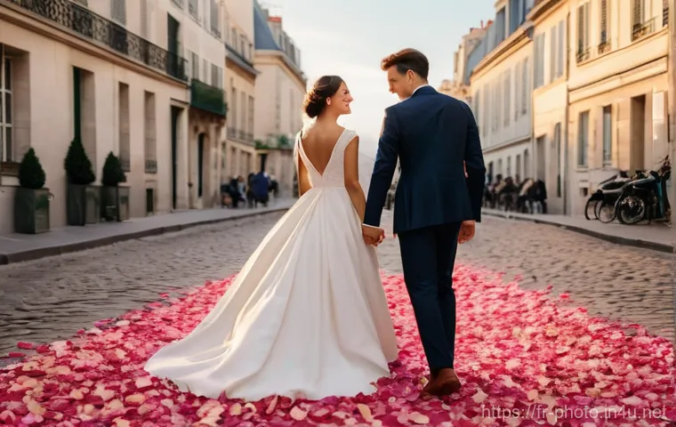 사진 자격증 이직 후 연봉 협상 전략 - **Prompt for Wedding Photography:**
    "A joyful, elegantly dressed couple in their late 20s, the w...